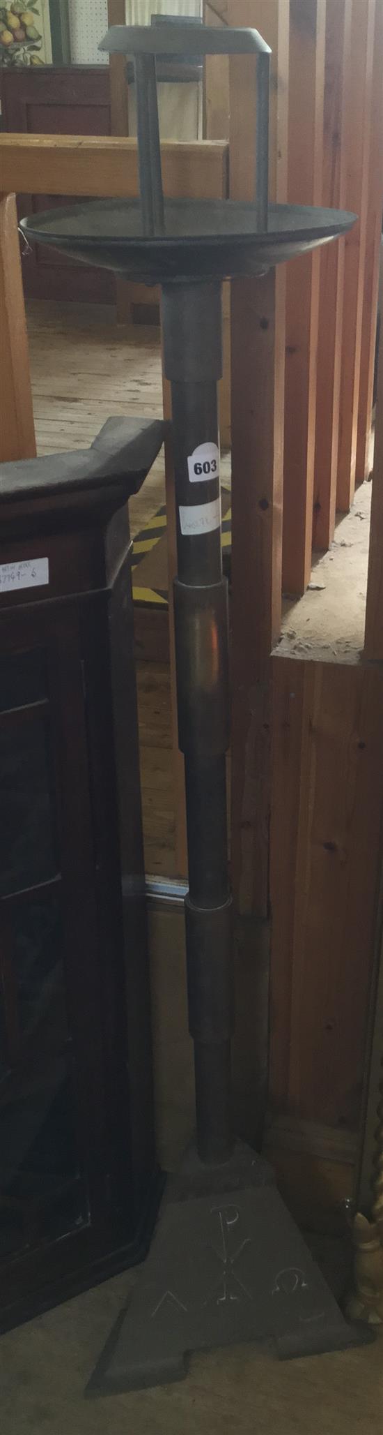 Large brass candlestick